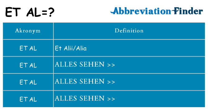 Wofür steht et-al