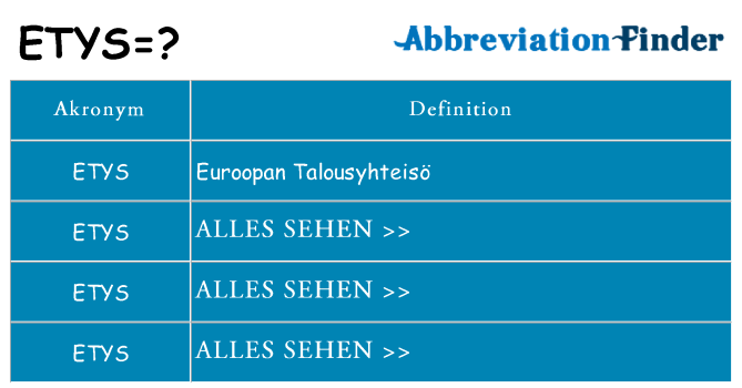 Wofür steht etys