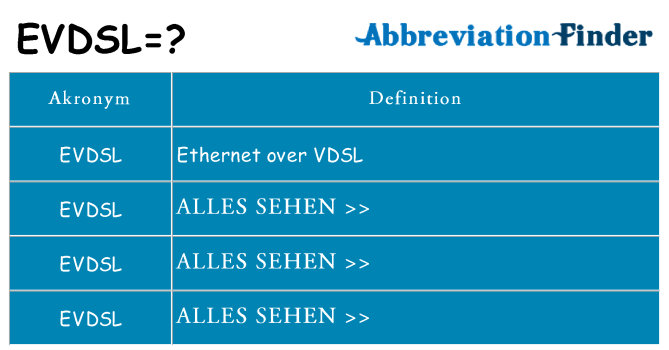 Wofür steht evdsl