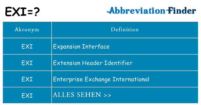 Wofür steht exi