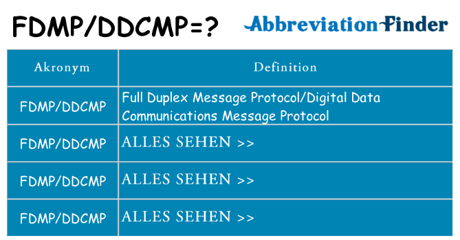 Wofür steht fdmpddcmp