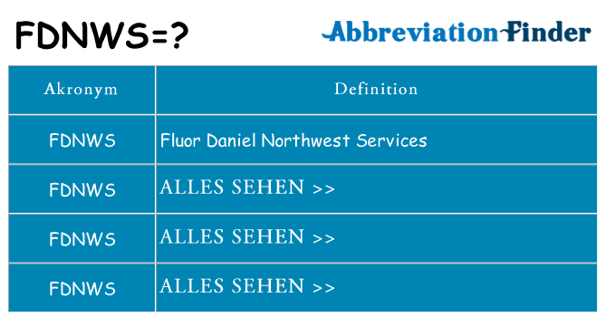 Wofür steht fdnws