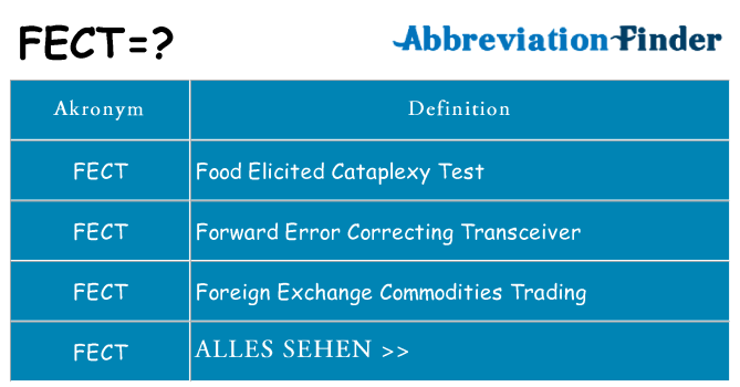 Wofür steht fect