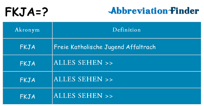 Wofür steht fkja
