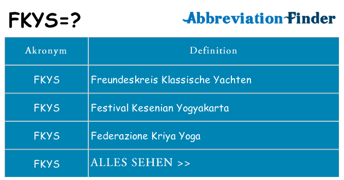 Wofür steht fkys