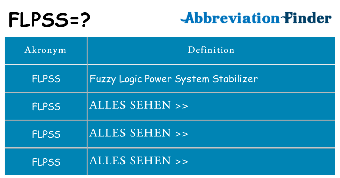 Wofür steht flpss