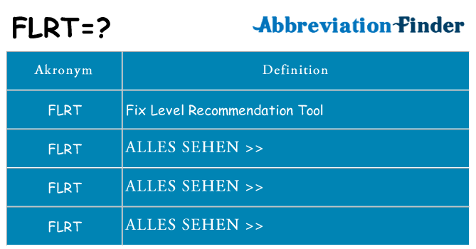 Wofür steht flrt