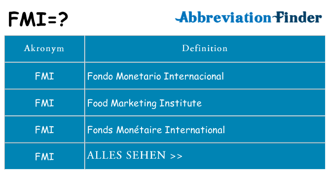 Wofür steht fmi