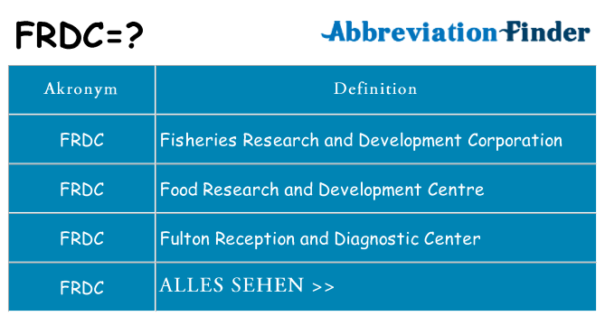 Wofür steht frdc