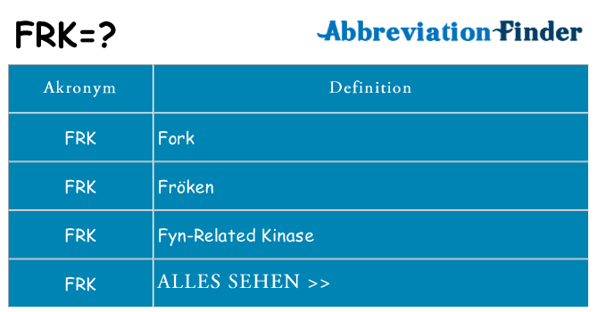 Wofür steht frk