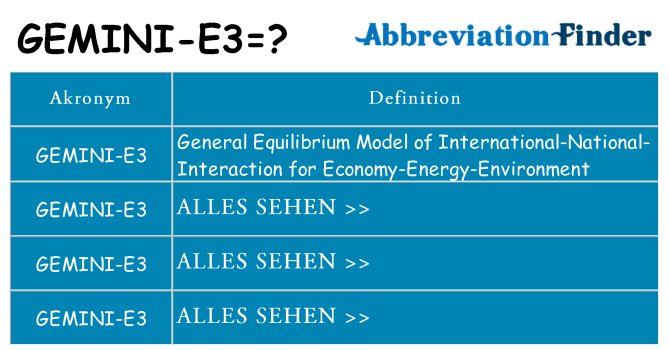 Wofür steht gemini-e3