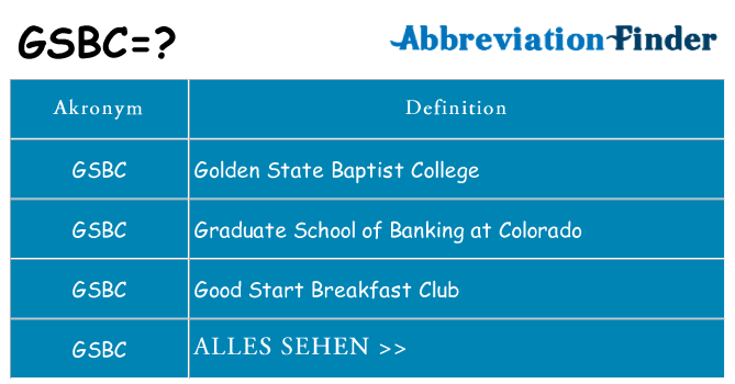 Wofür steht gsbc