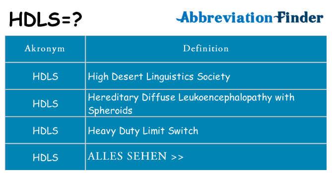 Wofür steht hdls