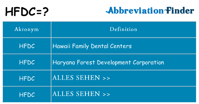 Wofür steht hfdc
