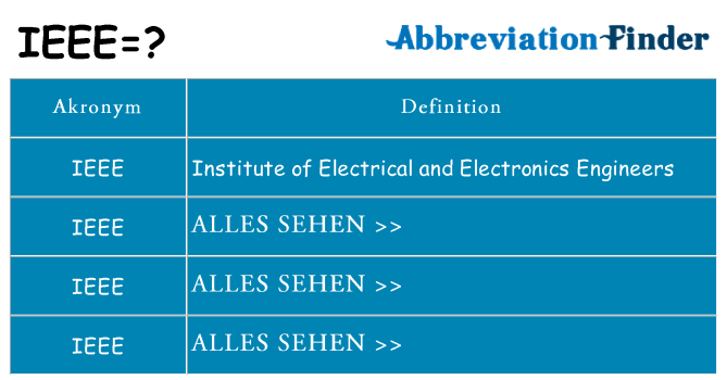 Wofür steht ieee