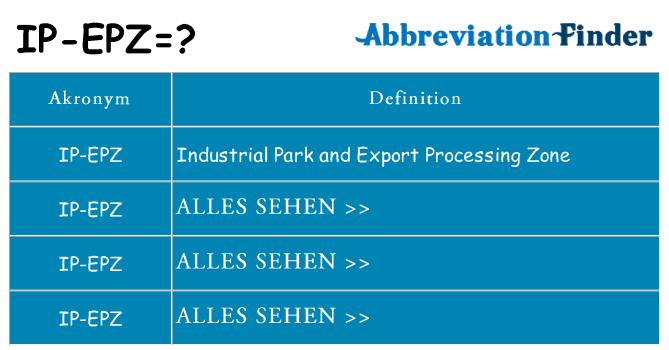 Wofür steht ip-epz