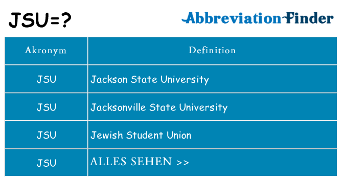 Wofür steht jsu