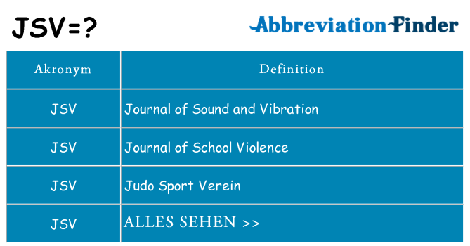 Wofür steht jsv