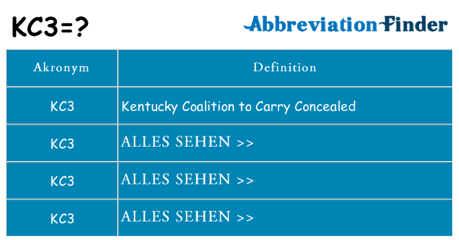 Wofür steht kc3