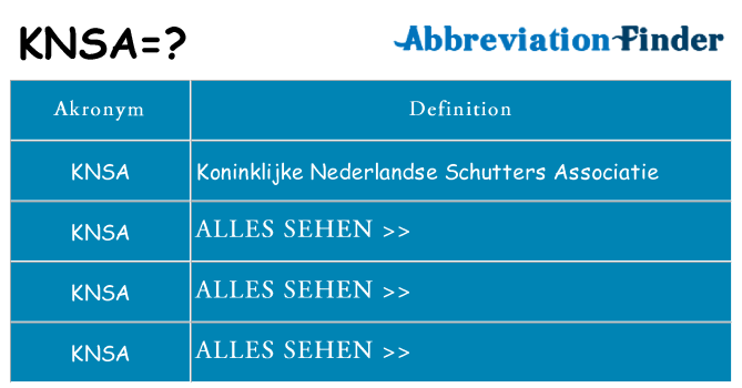 Wofür steht knsa
