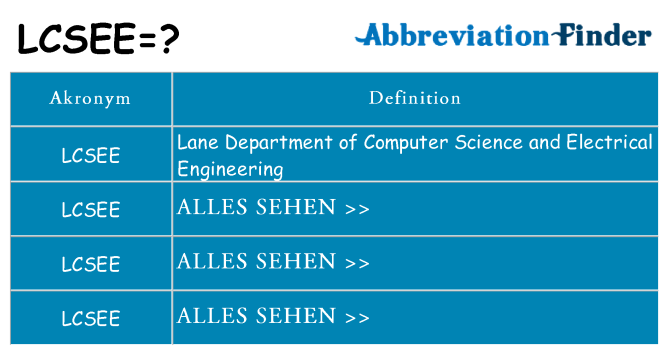 Wofür steht lcsee