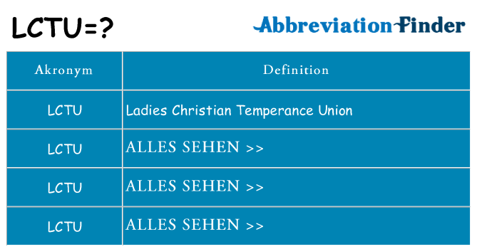 Wofür steht lctu