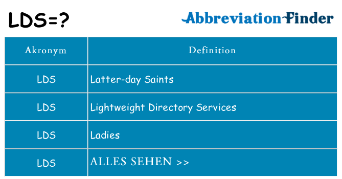 Wofür steht lds