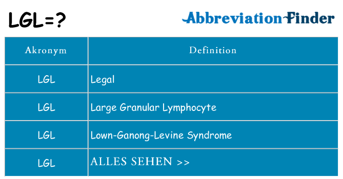 Wofür steht lgl