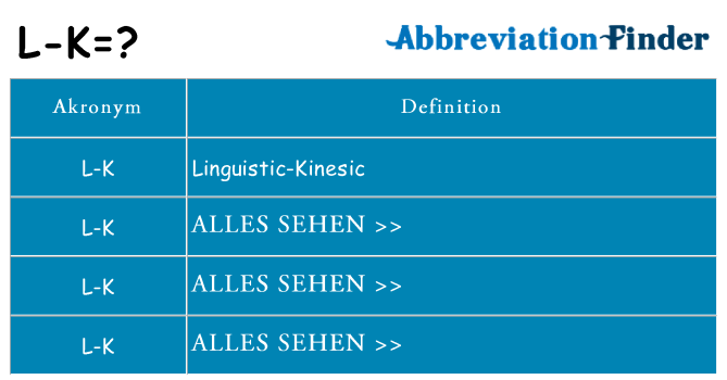 Wofür steht l-k