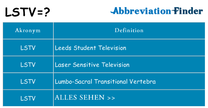 Wofür steht lstv