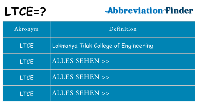Wofür steht ltce