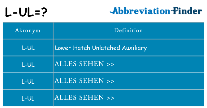 Wofür steht l-ul