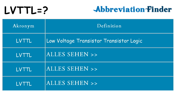Wofür steht lvttl