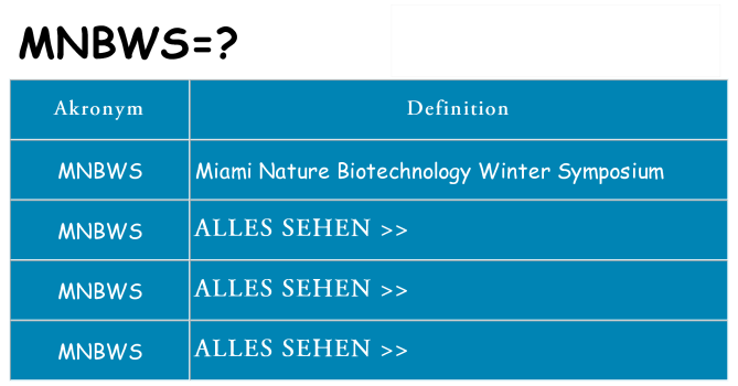 Wofür steht mnbws