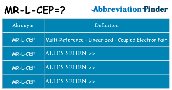 Wofür steht mr-l-cep