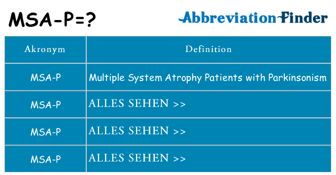 Wofür steht msa-p