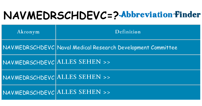 Wofür steht navmedrschdevc