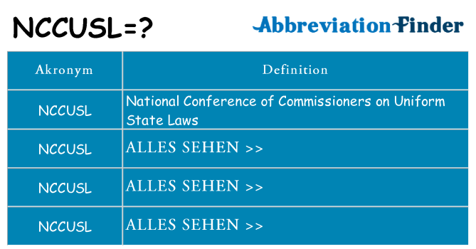 Wofür steht nccusl