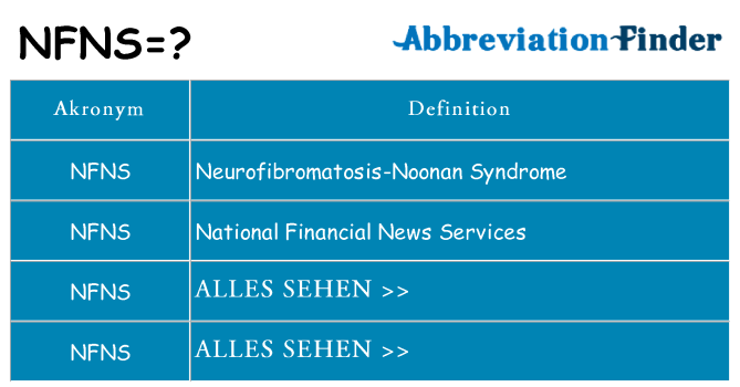 Wofür steht nfns