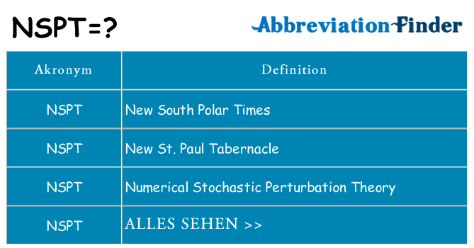 Wofür steht nspt