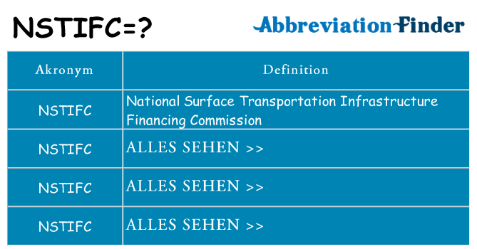 Wofür steht nstifc