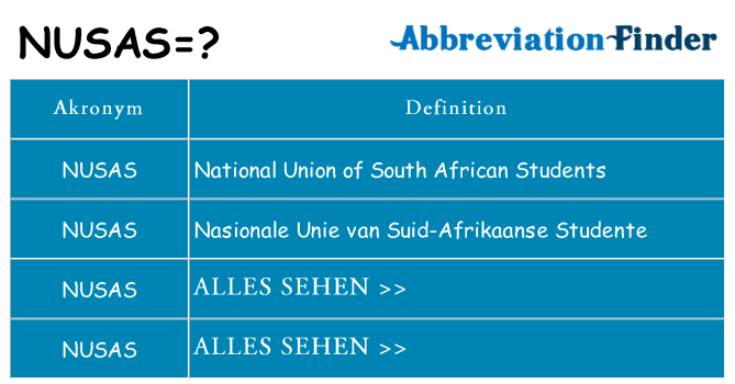 Wofür steht nusas