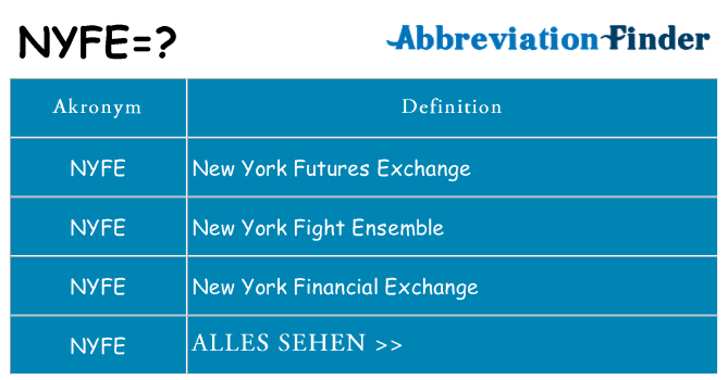 Wofür steht nyfe