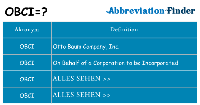 Wofür steht obci