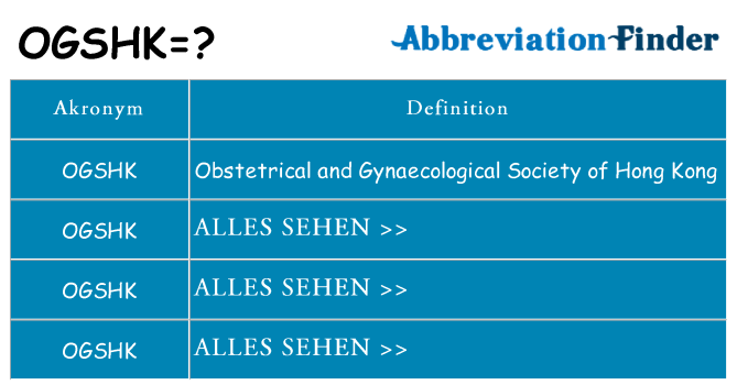 Wofür steht ogshk