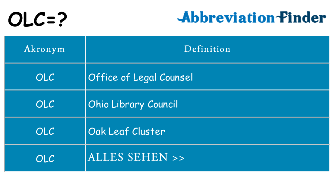 Wofür steht olc