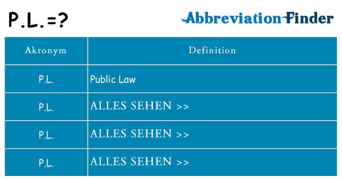 Wofür steht p-l