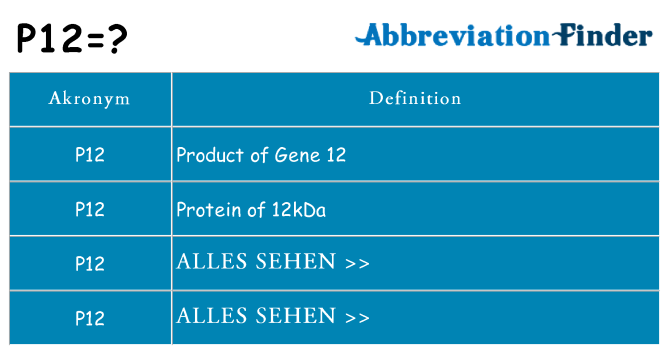 Wofür steht p12