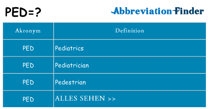 Wofür steht ped