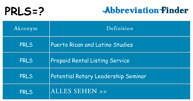Wofür steht prls